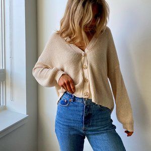 Oatmeal Buttoned Sweater